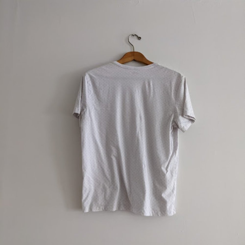 Old Navy White and Black Polka Dot T-Shirt Size M - Picture 3 of 6